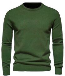 Elegancki Sweter męski, zielony S-2XL